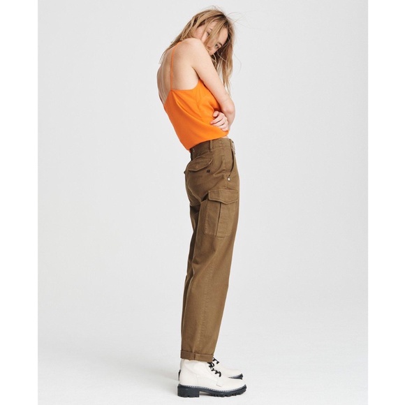 ✨NWT✨ RAG & BONE Buckley Cargo Chino Pants Olive Khaki Sz 25 - Picture 2 of 8
